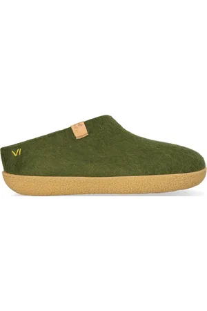 Tofvel Slipa Maha Wolvilt Instap Pantoffels Olive Green