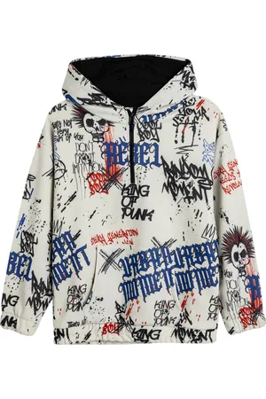 Koton Capuchon kraag Met drukwerk Sweatshirt