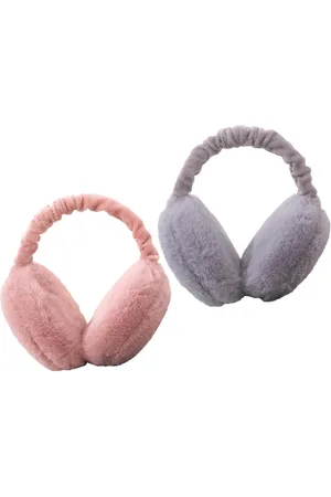 Merkloos Winter Pluche Opvouwbare Verstelbare Oorwarmers Dames en Kinderen - 2 Stuks