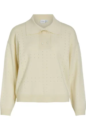 VILA Trui Vilyvanna Ls Collar Knit/c31 14103092 Birch Dames