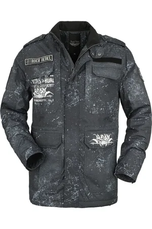 Rock Rebel Overgangsjack met patches Mannen - XL