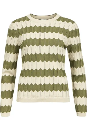 Object Object Trui Objebba L/s Re Knit Pullover Noos 23045708 Sandshell/capulet Ol Dames