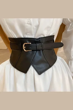 Merkloos Zwarte stijlvolle Korset riem | | Elastische taille riem