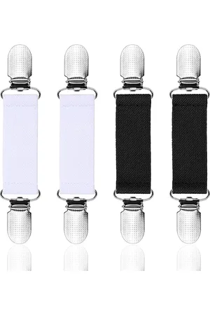 Merkloos Truiclips handschoen clips - 4 stuks kledingclips voor elastische sweater, cardigan, jurk, hemd - Kinderen, peuters, volwassenen - Geen metaal elastische banden