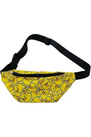 Merkloos Heuptas - Fanny pack - Festival tasje - Moneybelt - 30 x 12,5 cm - Bad eendjes print