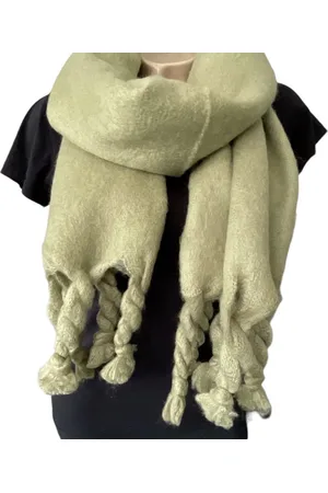 Merkloos Warme Dames Sjaal - Dikke Kwaliteit - Groen - 190 x 45 cm (01312#)