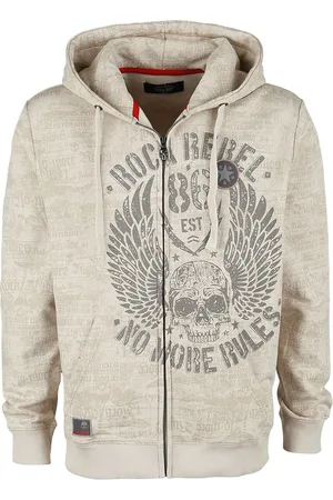 Rock Rebel Jack met capuchon en prints Mannen - XXL