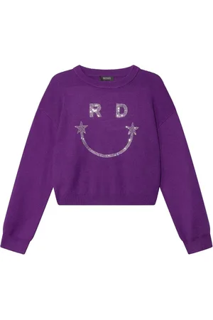 Refined Department Trui Knitted Sweater Tiffany R2411695614 801 Purple Dames