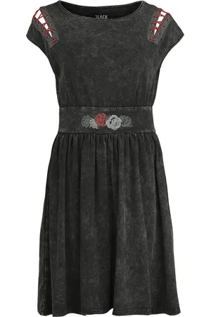 EMP Zwarte jurk met verwassen look Vrouwen - XL