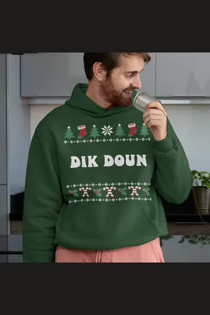 B and C Groningen Kerst Hoodie Dik Doun Candy Cane