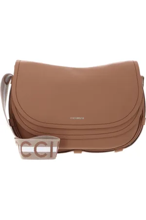 Coccinelle Leren Schoudertas Raquel Shoulder Bag Lichtbruin