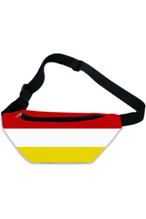 Merkloos Heuptas - Fanny pack - Festival tasje - Moneybelt - 30 x 12,5 cm - Oeteldonk - /wit/geel