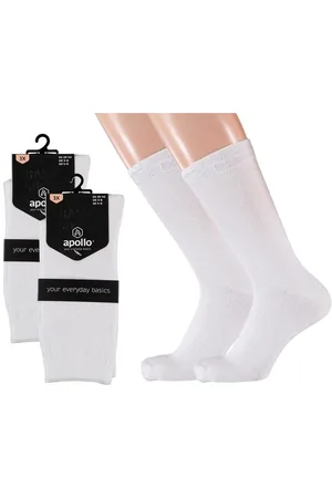 Apollo Witte dames sokken - 6x paar in maat 35/42 - sport sokken - sneakersokken