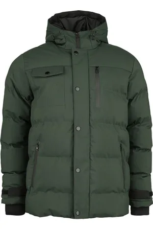 EMP Donkergroen gewatteerd winterjack Mannen - XL