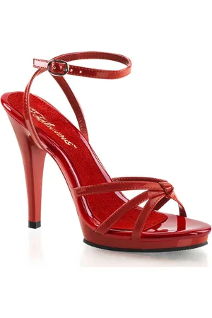 Fabulicious EU 42,5 = US 12 | FLAIR-436 | 4 1/2 Heel, 1/2 PF Strappy Ankle Wrap PF Sandal