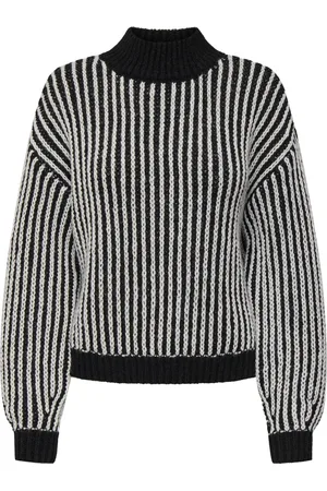JDY Jacqueline de Yong Trui ally Life L/s Hn Struc Pullover 15328368 Black Dames