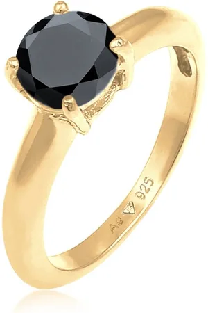 Elli Dames Ring Dames Eenzaam Klassiek met Zirkonia Kristal in 925 sterling zilver