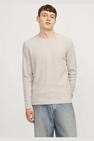 JACK & JONES Trui Jjecooper Knit Crew Neck Noos 12258407 Oatmeal/melange Mannen