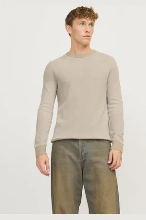 JACK & JONES Trui Jjeglobe Knit Crew Neck Noos 12258139 Oatmeal Mannen