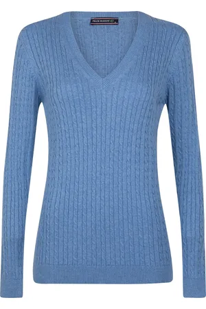 Felix Hardy V-Neck - V Trui - Kabeltrui - 100% Katoen Dames - L