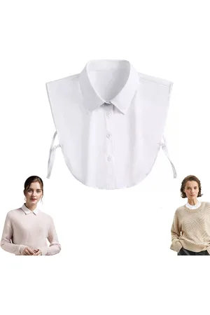 Merkloos Blousekraag Dames Losse Kraag Kraagje - Los Kraagje - Blouse Kraagje - Verstelbare Puntkraag - Verwijderbaar - Kraagje - Overhemd Vervanging - Blouse
