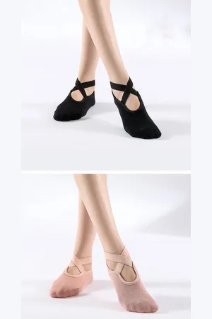 Merkloos Su.B.dgn 2 Paar - Dames Stretch Anti-Slip Yoga Sokken - Katoen + PVC, voor Pilates, Barre en Fitness, Geschikt voor