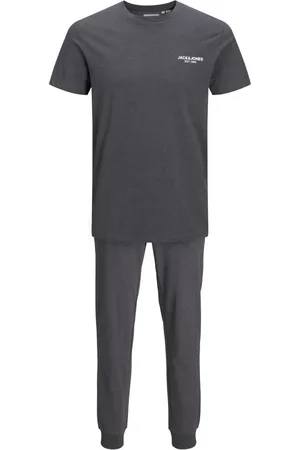 JACK & JONES Pyjama heren - Loungewear - Asphalt - XXL