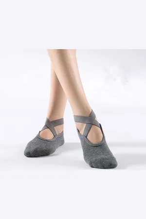 Merkloos Su.B.dgn Dames Stretch Anti-Slip Yoga Sokken - Katoen + PVC, voor Pilates, Barre en Fitness, Geschikt voor