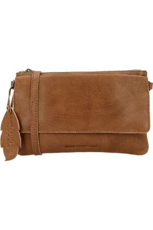 Hide & Stitches Earth Schoudertas - Duurzaam Leer - Slimme Indeling - Telefoonvak - Verstelbare/Afneembare Schouderband - - 100% Leer