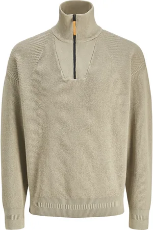 JACK & JONES JACK&JONES - JCOOUTDOOR KNIT HALF ZIP HIGH NECK PLS - Jongens - Gebreide truien