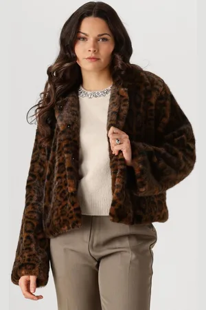 Neo Noir Melodie Leo Faux Fur Jacketdam Jassen Dames - Winterjas -