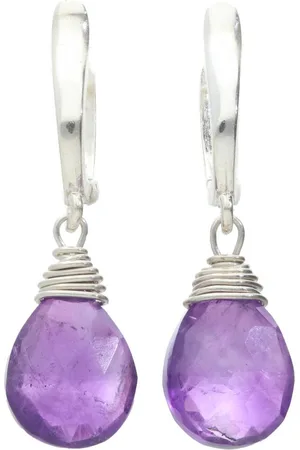Bela Donaco Oorbellen Wrap Wire – facet geslepen Amethist – Sterling Zilver