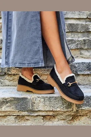 Buonarotti Dames Loafers - Mocassins - Zwart - Suedine