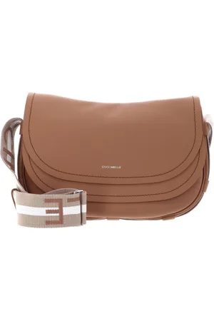 Coccinelle Leren Schoudertas Raquel Crossbody Bag Lichtbruin