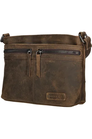 Enrico Benetti Kleine Crossbodytas / Schoudertas Dames - Leer - Hunter