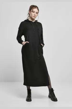 Urban classics Modal Terry Hoody Maxi lange jurk - S