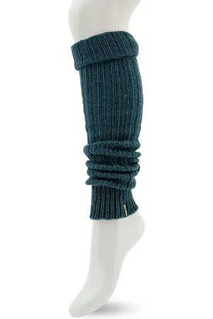 Bonnie Doon Beenwarmers Blauw Unisex Onze Size - Dames en Heren - Sleever - Legwarmer - Grof Gebreid - Wol - 1 paar - Warm - Comfortabel - Midden Blauw - - Mode Accessoire - BE021766.522
