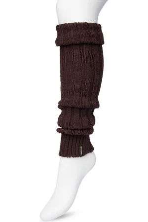 Bonnie Doon Beenwarmers Donker Bruin Unisex Onze Size - Dames en Heren - Sleever - Legwarmer - Grof Gebreid - Wol - 1 paar - Warm - Comfortabel - Donkerbruin - - Mode Accessoire - BE021766.106