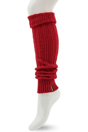 Bonnie Doon Beenwarmers Unisex Onze Size - Dames en Heren - Sleever - Legwarmer - Grof Gebreid - Wol - 1 paar - Warm - Comfortabel - - Red- Mode Accessoire - BE021766.337