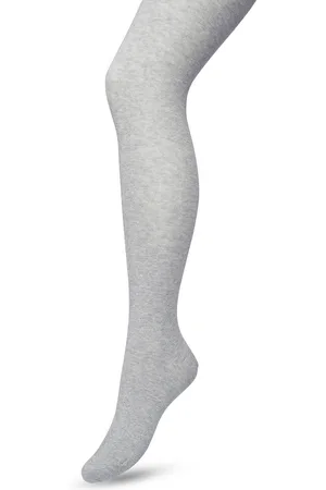 Bonnie Doon Biologisch Katoenen Maillot Dames Licht Grijs maat 40/42 L - Uitstekende pasvorm - Gladde Naden - OEKO-TEX gecertificeerd - Bio Cotton Tights - Duurzaam Huidvriendelijk Bio Katoen - Lichtgrijs Gemeleerd - - BP051900.107
