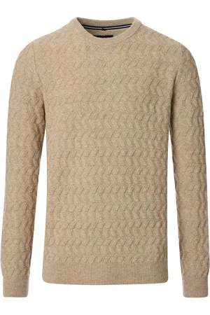 Casa Moda Trui Met Motief Lamswol Ronde Hals - XL