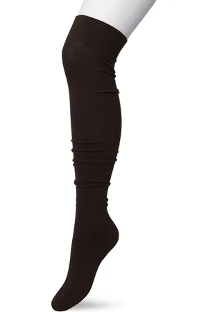 Bonnie Doon Overknee Kousen Donker Bruin Dames maat 36/42 - Overknee Sokken - Over de knie - Katoen - Gladde Naden - Extra Comfortabel - Maximaal Draagcomfort - Warm - Overknees - Kniekousen - Donkerbruin - - P53496.106