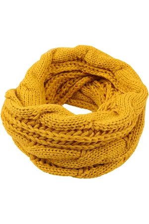 Merkloos 130x28cm dikke gebreide sjaal voor dames - winterwol ronde milieuvriendelijke warme gehaakte sjaal - modieuze geribbelde gebreide sjaal - gebreide gedraaide sjaal - warme effen wollen sjaal voor buiten