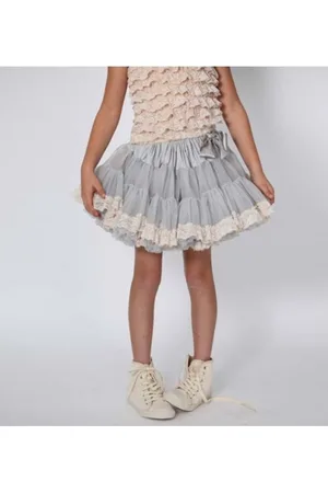 Angels Face Chiffon Petticoat - Rok - Mist Lace - Lichtgrijs - Teen (13y en >) 158 en Dames 40-42