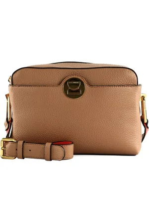 Coccinelle Leren Schoudertas Liya Crossbody Bag Lichtbruin
