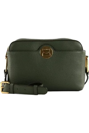 Coccinelle Leren Schoudertas Liya Crossbody Bag Donkergroen