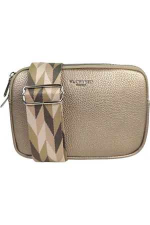 Flora & CO Flora&Co - Paris - Crossbody handtas - 3 vakken met rits - instelbare riem - goud