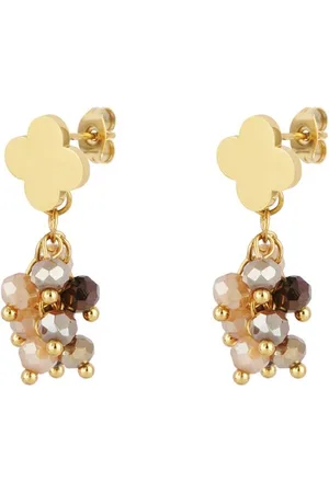 Yehwang Oorbellen festive clover - - Cadeau - Kerst - Klaver - Geluk