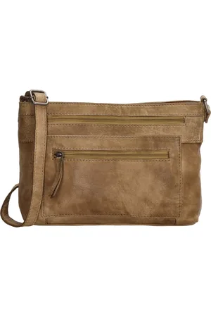 Beagles Maspalomas Crossbody Schoudertas - Handige Ritsvakjes - - 100% Leer