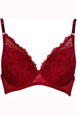 After Eden Thulien Padded wire bra lace Dames Beha - Dark Red